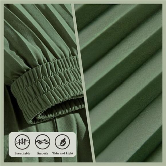 Womens Skirt Leopard Print Midi Long Shirring Pleated Skirts High - Picture 8 of 12